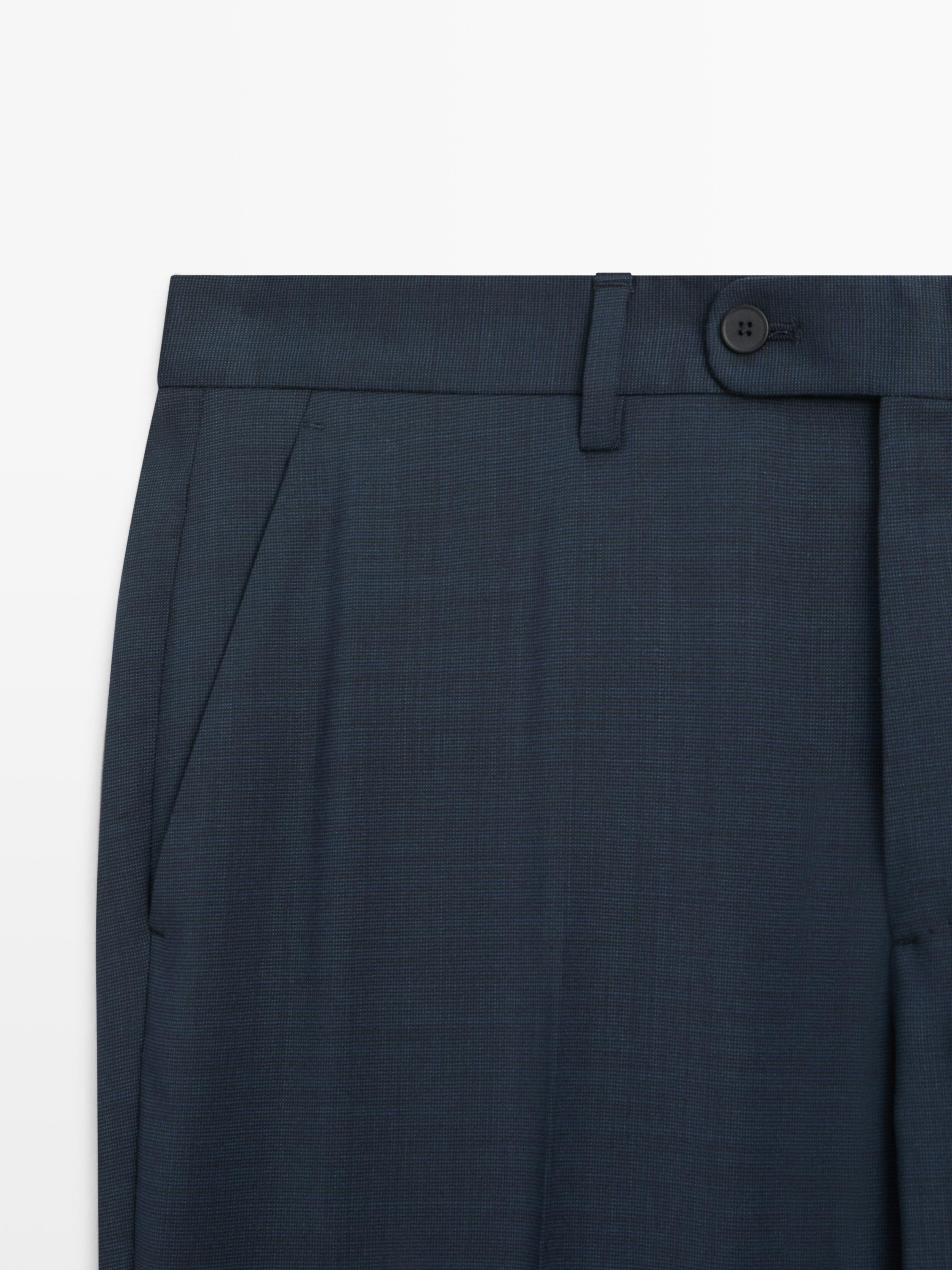 Pantalon de costume en laine froide